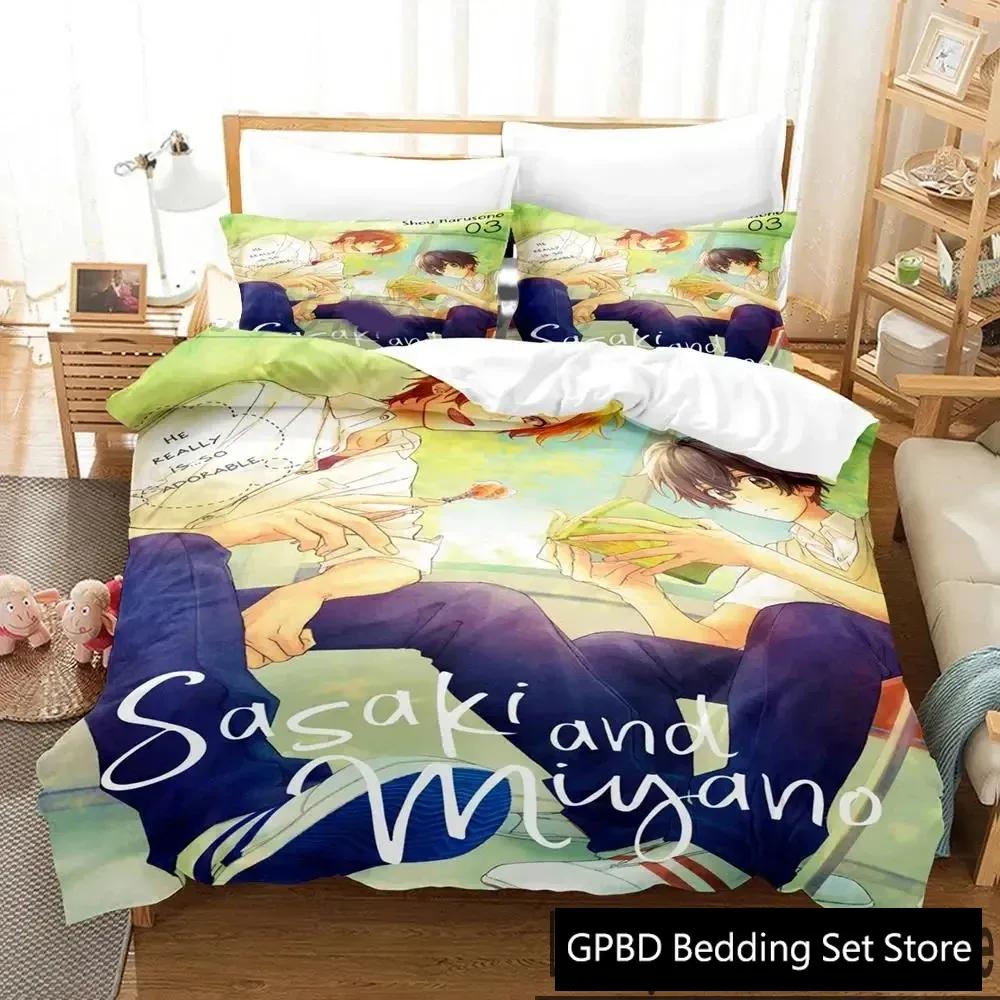 3D Anime Sasaki And Miyano Comfortable Duvet Quilt Cover Pillowcase Bedding Set Children Bedroom Decoration Home Textile