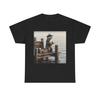 Unisex Adult T Shirt Vintage Otter Fisherman In Overalls