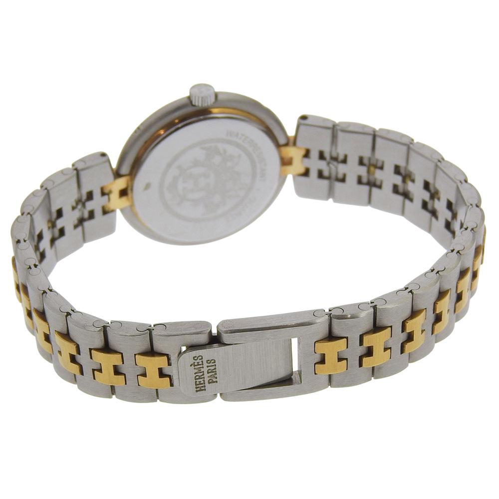 HERMES profile Watches SilverDial Stainless Steel Quartz Analog display Women Used