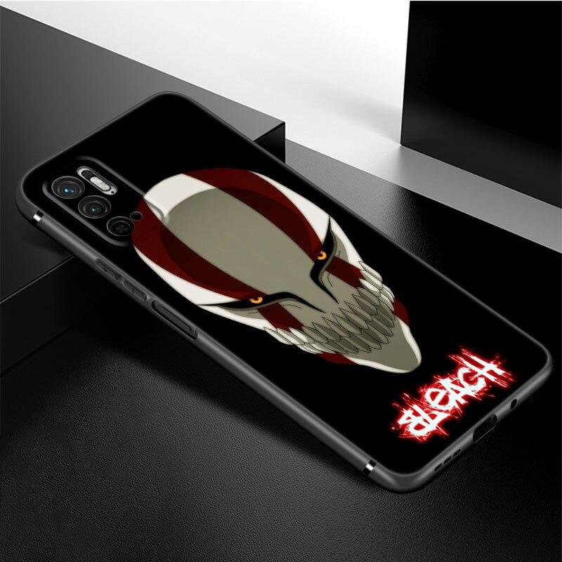 Anime BLEACHS Phone Case For Xiaomi Redmi Note 11 10 9 8 Pro 11T 5G 10T 10S 9S 9T 9i 9C 9A 8T Soft TPU Black Cover Coque Funda