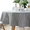 Round Tablecloth 47/59/39 Inch Linen Dining Room Table Cover Washable Table Cloth Decorative Table Cover for Indoor and Outdoor