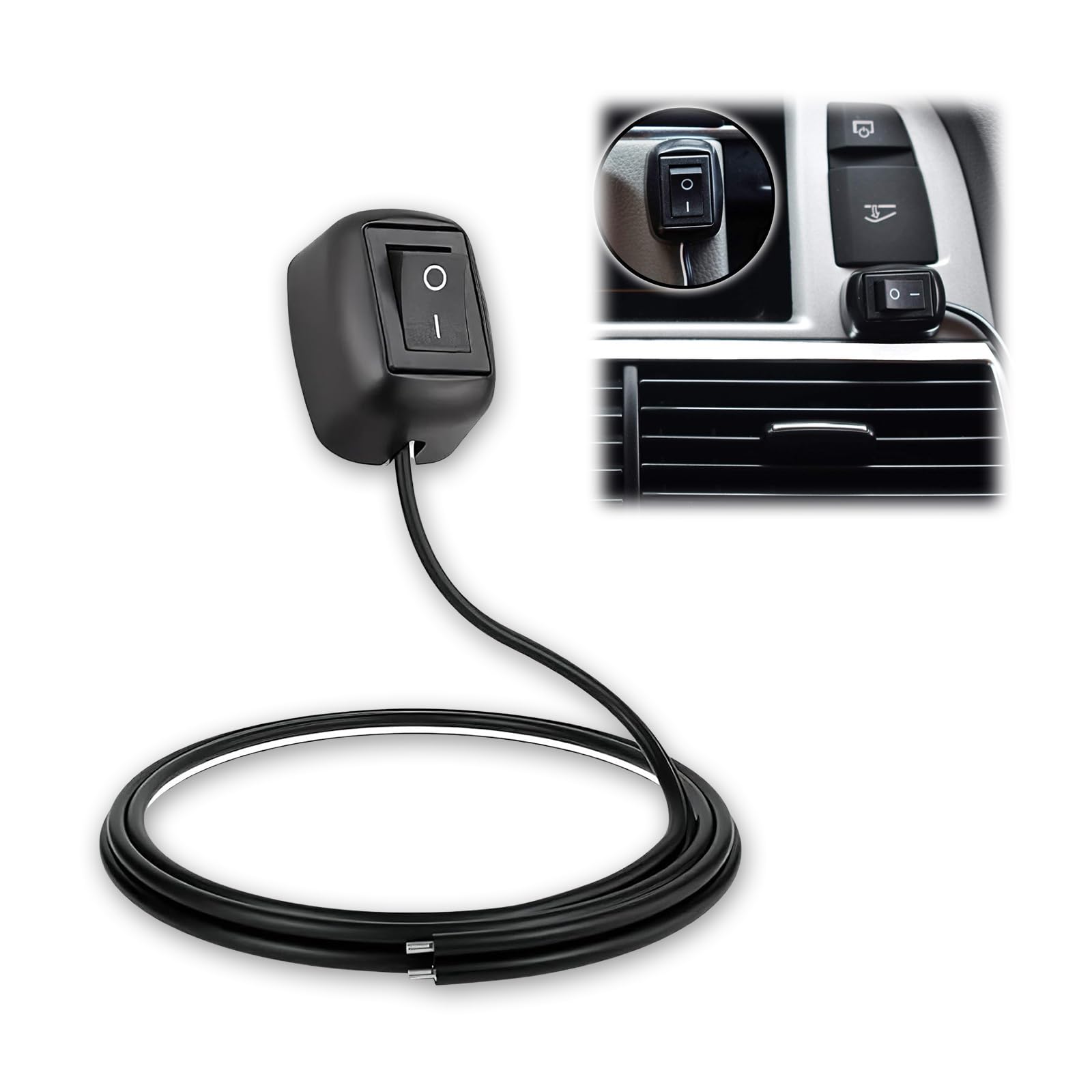 

PureSino Car DIY Switch, Ship Shape Button, Auto Model, Double Sided Adhesive Included, DIY 60CM