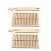 4pcs Wood Weaving Loom Kit Tapestry Comb Included Backstrap Weaving Set  For Beginners