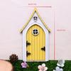 Dollhouse Mini Wooden Fairy Tale Door Dollhouse Gnome Door Model Miniature Garden Scene DIY Furniture Decoration Accessories