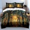 Glowing Forest with Swirls. Bedding Sets Duvet Cover Sets Duvet Covers Pillowcases(1 * Duvet Cover 2 * Pillowcases, Without Duvet Insert)