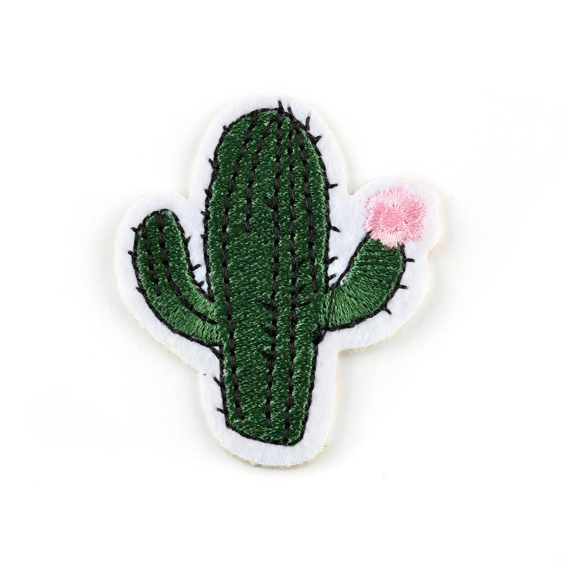 Embroidery label cactus plant patch sticker children's shoes and hats clothing accessories accessories embroidery sticker cloth sticker