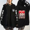Hanorac cu glugă cu imprimeu grafic anime popular Attack On Titan Levi pentru bărbați și femei, hanorac cu fermoar manga, hanorac Harajuku, hanorac casual pentru bărbați, jachetă cu fermoar