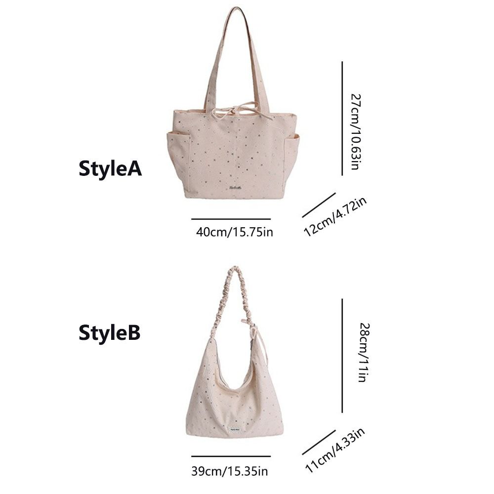 Korean Style Bow Tote Bag Large Capacity Women Handbag Sweet Polka Dot Shoulder Bag Spicy Girl