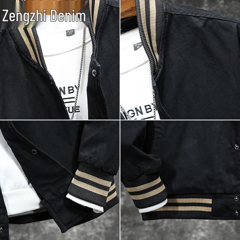 Pánská džínová bomber bunda se stojáčkem