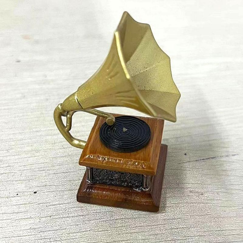 Vintage Miniature Record Player Dollhouses Model for Those Who Appreciate Retro Record Player Artistic Detail