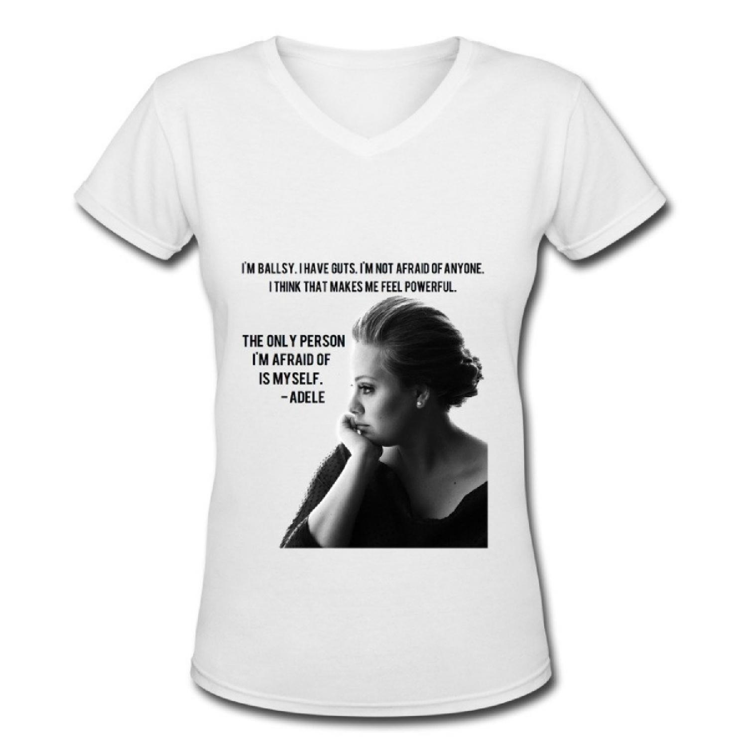 

Adele Tour Live 2016 Womens V Neck T Shirt White S