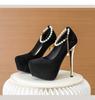 New Luxury Women's Exquisite Ultra High Heels Summer Fine Heels Pearl Fashion High Heels Women's Shoes Nightclub Dance Shoes