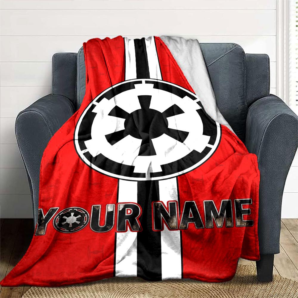 Star Wars Personalized Text Blanket Multi-purpose Personalized Blanket Soft Warm Cozy for Picnics Nap Home Decor Office Chair for All Occasions