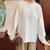 Johnature Cotton Womens Blouses Spring Casual Solid Color White Ruffles Vintage Female Shirts