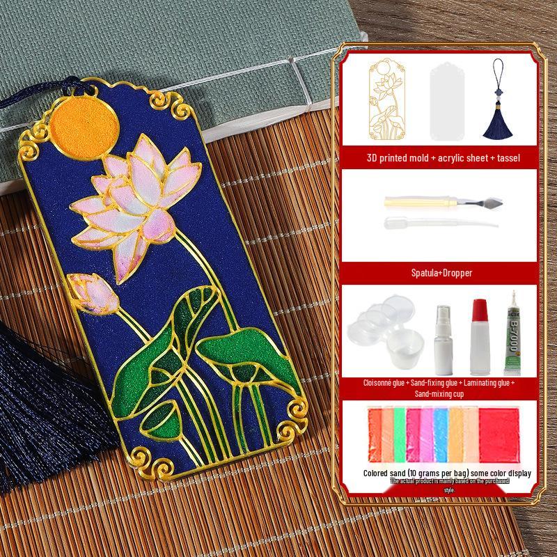 Cloisonné Enamel Bookmark Kit - Jingtai Blue Mid-Autumn Craft Activity