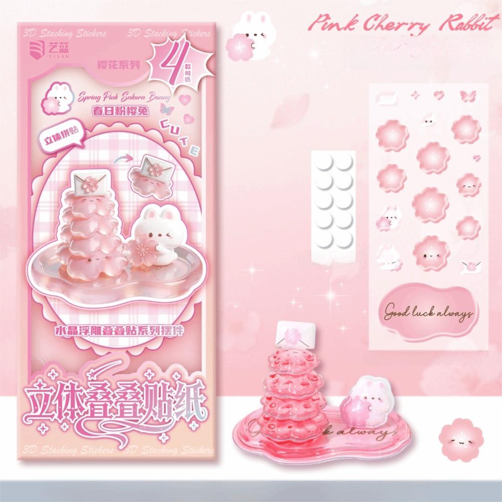 DIY Crystal 3D Stacking Stickers Cartoon 3D Puffy Stickers Fun 3D Embossed Stickers Kids Gift 1