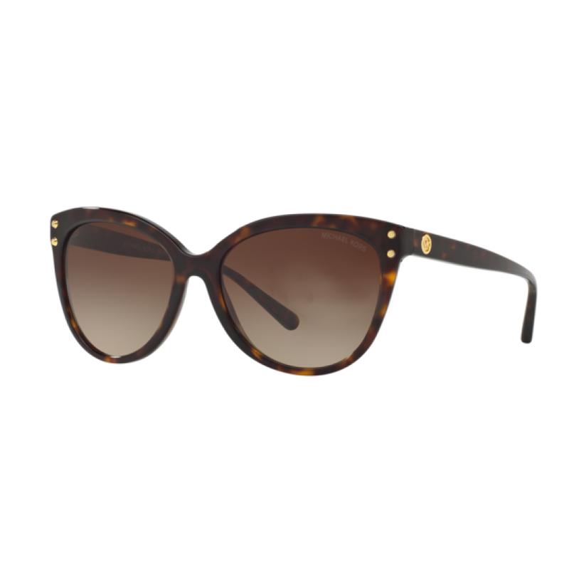 MICHAEL KORS Temple Logo Plastic Irregular Sunglasses Women s Tortoiseshell