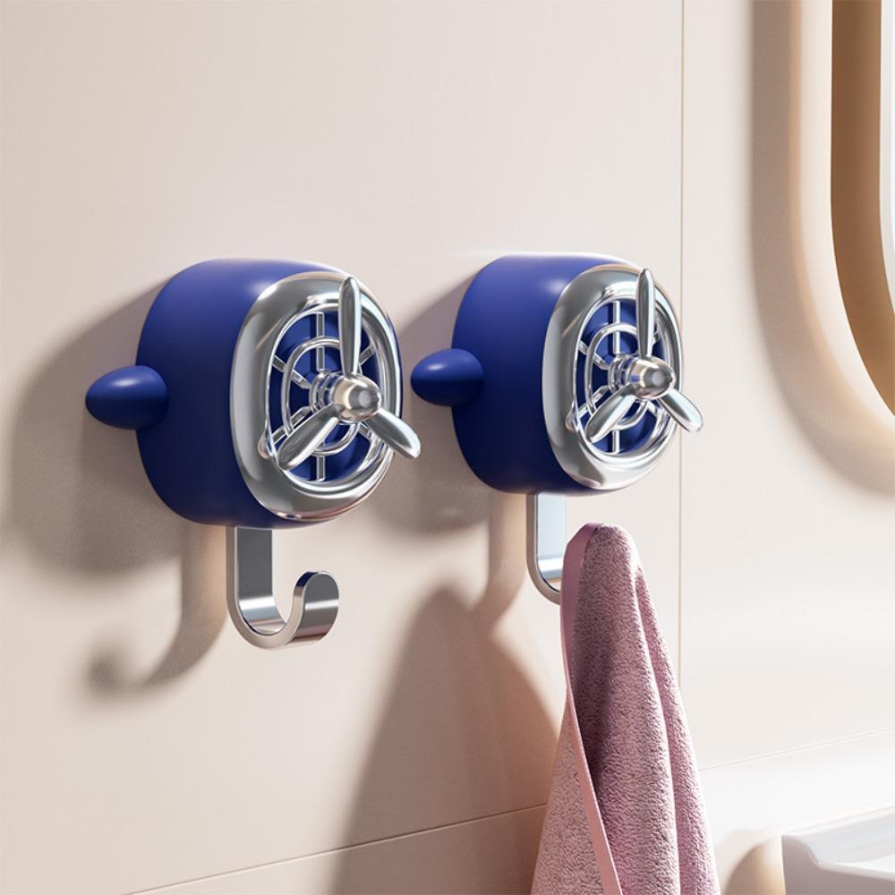 

2Pcs Dopamine Household Hang Hooks Wall Hanging Towel/Coat Hooks Adhesive Wall Hooks Bedroom синій