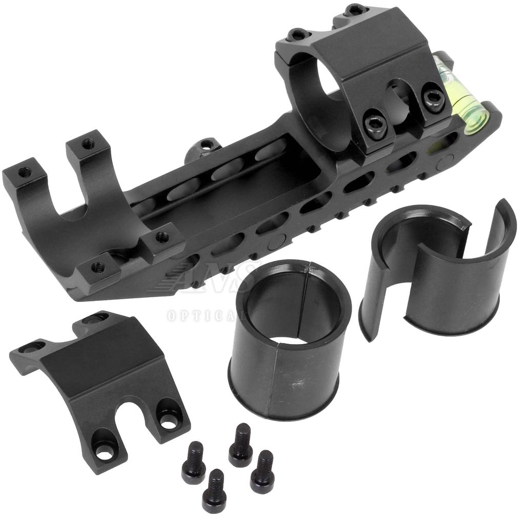 ANS optical 25.4/30mm Long One-Piece Mount with Indicator and Level (Black) Rifle Scope Mount for Airsoft