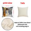 New Christmas Pillow Cover Holiday Decoration Santa Claus Print Cushion Linen Stain-resistant Home Sofa Cushion