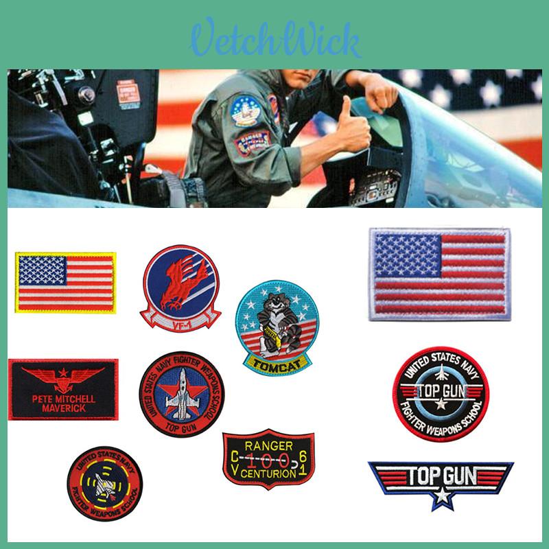 Top Quality Top Gun Navy Fighter Squadron Patches For Jackets Vests And More