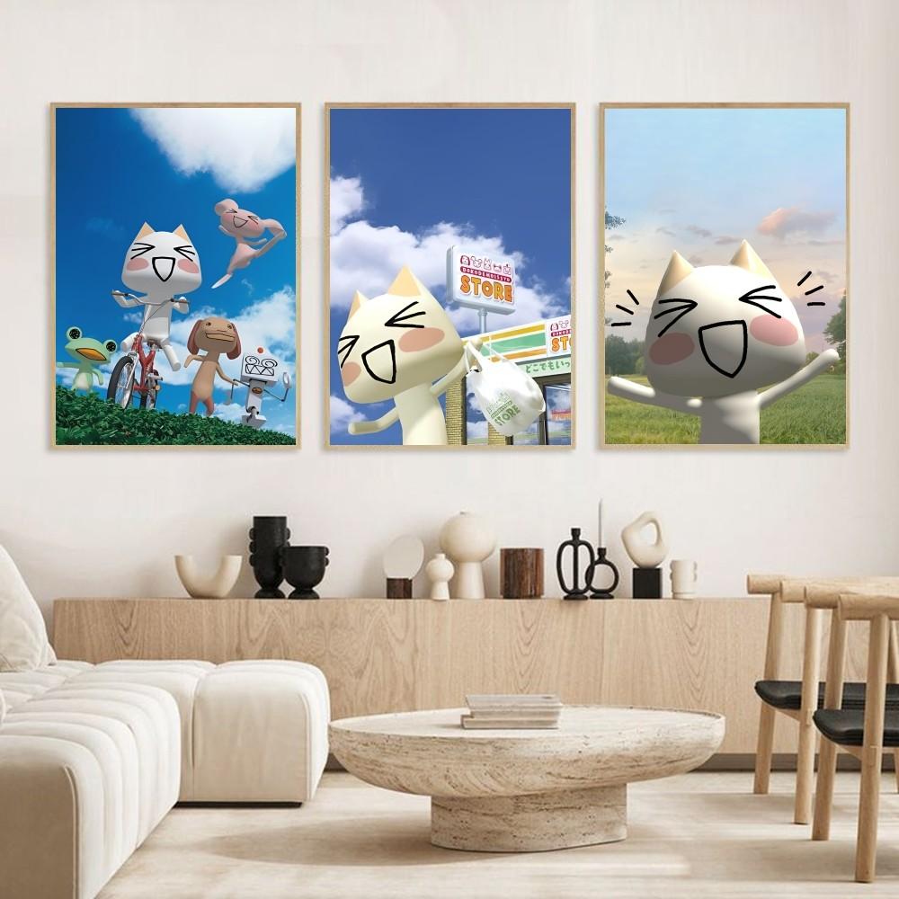 Inoue Toro CUTE Cat Hot Classic Movie Poster HD Art Sticky Wall Waterproof Home Living Room Bar Decoration