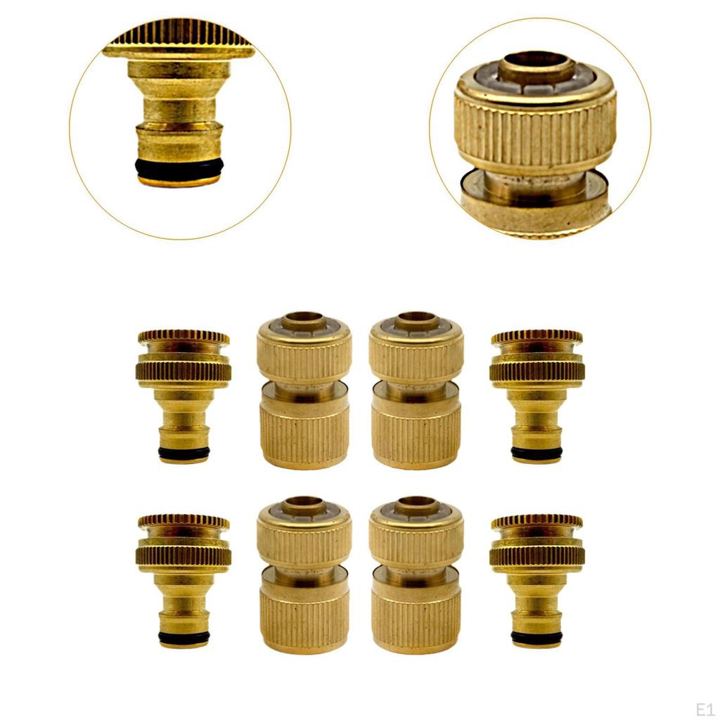 4 Pair Garden Hose Quick Connect Fittings, Heavy Duty Sturdy Multifunctional Replace, Accessory,