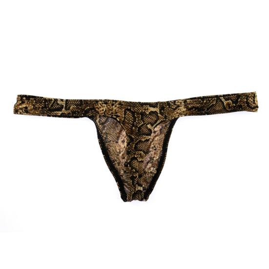 Men Thong Sexy Low-Rise Slim Fit Briefs Leopard Print High Elasticity Breathable Panties Comfortable Daily Wear