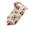 Sophisticated Silk Like Polyester Necktie with Rose Pattern Perfect For Gifting