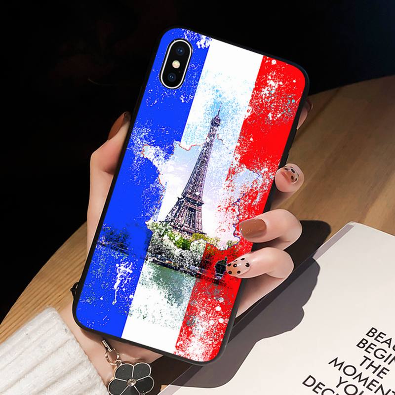 Husă de telefon cu steag francez pentru iPhone 11 12 Mini 13 Pro XS Max X 8 7 6s Plus 5 SE XR