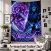 Wall Hanging Tapestry With Custom Name & Text, Solo Leveling Decorative Tapestry For Bedroom