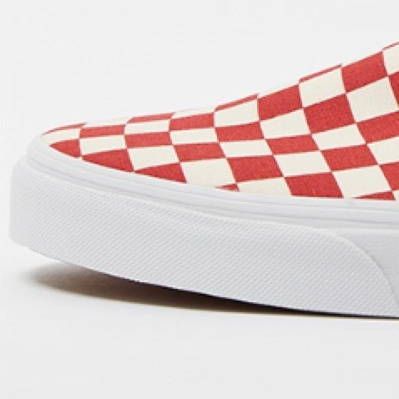 Vans Classic Slip On Mules    Checkerboard  Racing Red White  Vn0004kttlf1