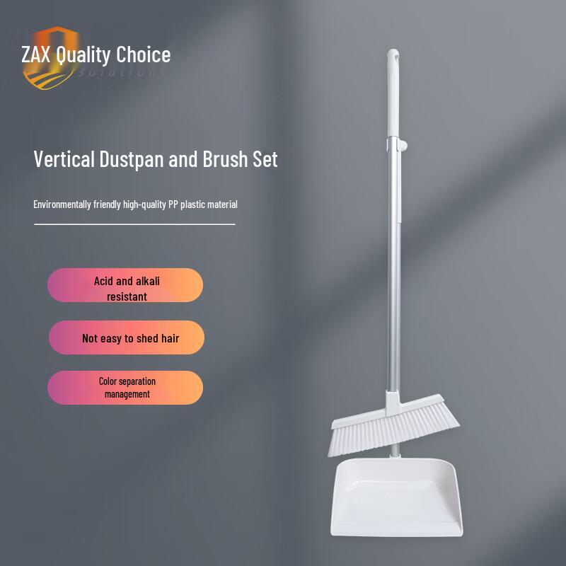 White Broom and Dustpan Set