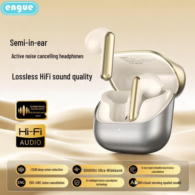 Engue EG-AP26 Active Noise Cancelling Semi In-ear Bluetooth Earbuds