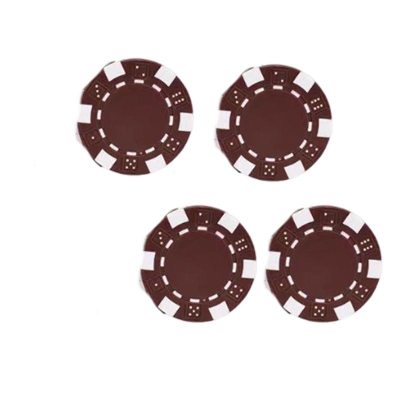 

25Pcs Casinos Poker Chip Game Chip Teaching Coin Plastic Counting Counters Poker Chip Small Learning Counters Chip коричневий