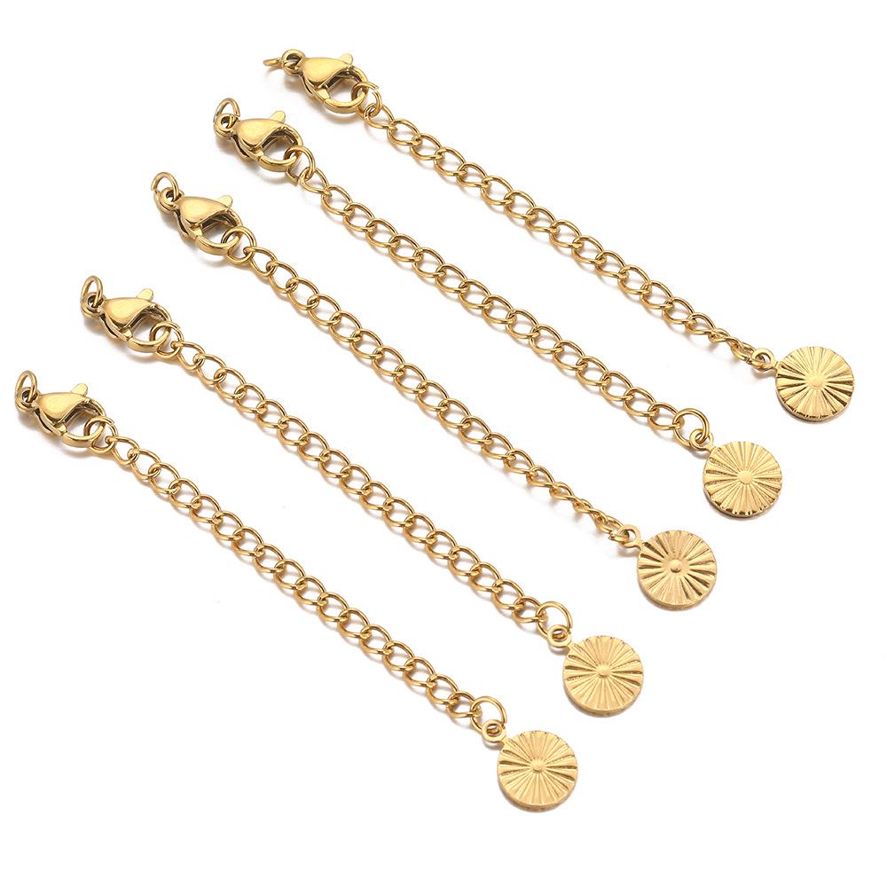 Stainless Steel & Titanium Necklace Extension with Lobster Clasp & Beaded Tail - DIY Accessory Set