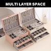 Wielofunkcyjny pojemnik do przechowywania biżuterii Elegancki stojak na biżuterię z wieloma warstwami Wytrzymałe etui na biżuterię ze skóry PU
