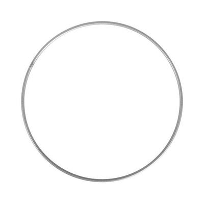 Kovový kroužek - Stříbrný - 20 cm - Klasický - Nadčasový - Na stínidlo