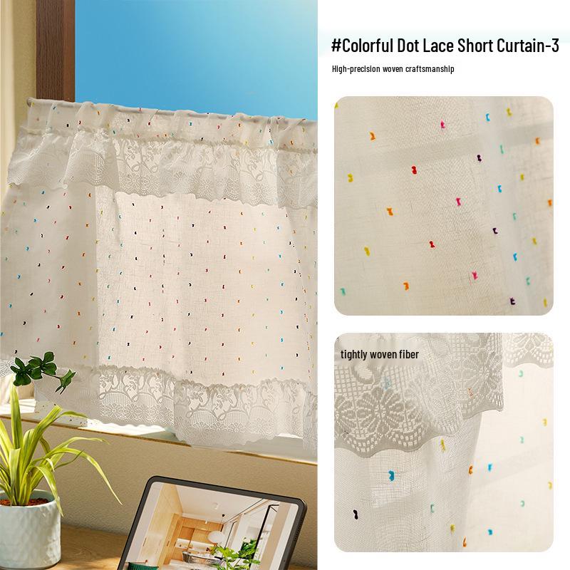 Malý japonský bavlněno-lněný gázový závěs: Závěs do ložnice a kuchyně nebo dveřní závěs