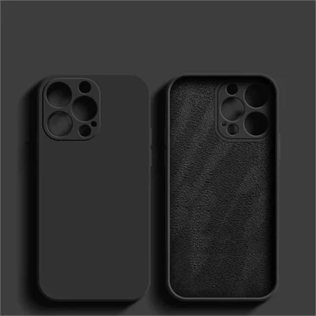 Liquid Silicone Case For iPhone 16 15 14 11 13 Pro Max Plus Soft Cases Shockproof Bumper Cover Phone Accessories