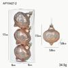 Plastic Champagne Christmas Tree Pendant Set: Creative Hanging Ornaments for Festive Decoration and Atmosphere.