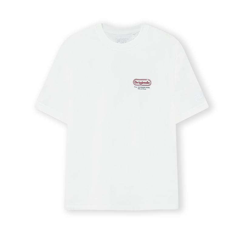 FILA Original Simple Comfortable Versatile Short Sleeve T-Shirt Men tops F11M639104FWT S