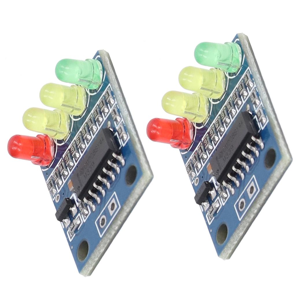 2Pcs Battery Level Indicator Module Capacity Tester Board 4 Phase 12V with 4pcs LED