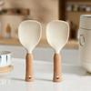 Silicone Rice Spoon for Cooker Ergonomic Handle Spoon Scratch-Resistant Non-Stick Essential Kitchen Utensil for Serving Mixing