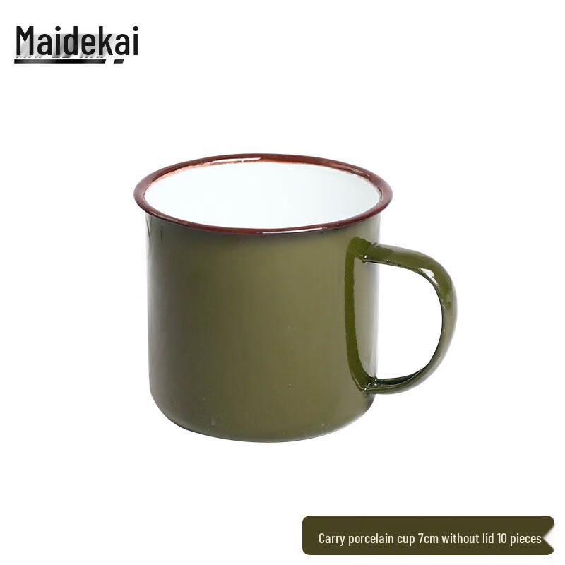 Military Green Retro Enamel Mug 7cm