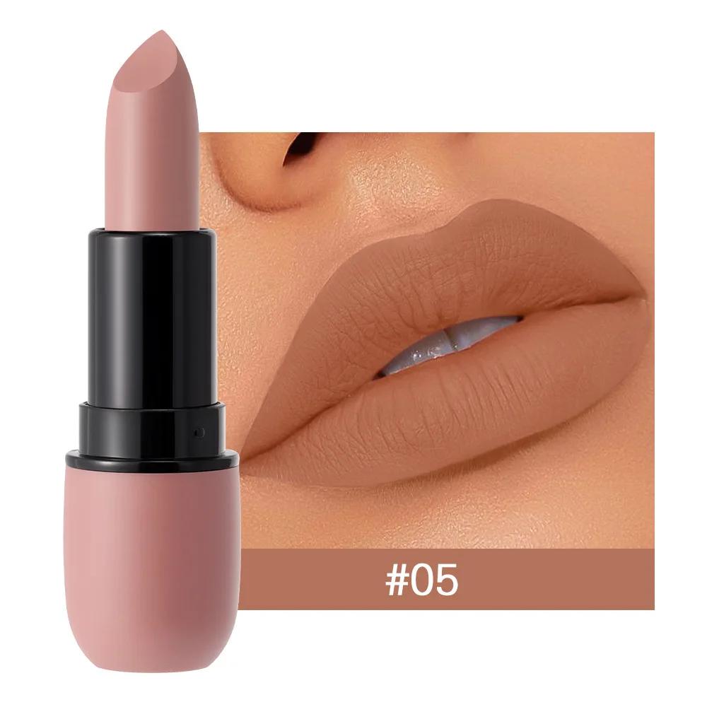 6 Kleuren Sexy Mat Lippenstift Waterdicht Langhoudend Kleurafgifte Niet-plakkend Fluweelzachte Lippen Contour Potlood Vrouwen Make-up Cosmetica