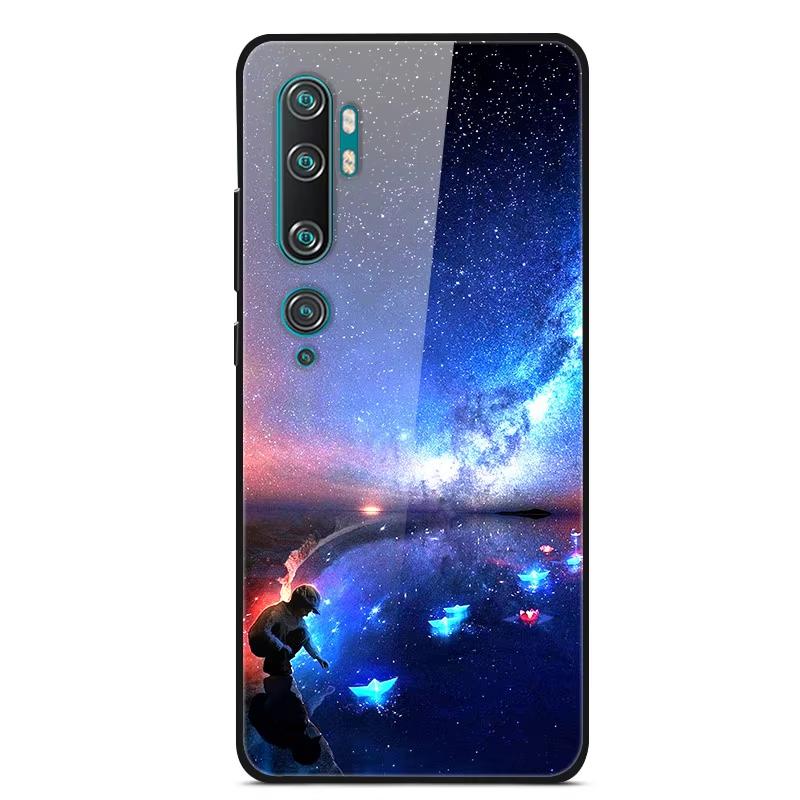 Luxury Cover Case for Xiaomi Mi Note 10 Pro Tempered Glass Cover Silicone Phone Case for Xiaomi Redmi Note 10Pro 10 Pro Cases