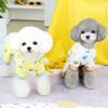 2023 New Dog Clothes Spring and Summer Simple Cute Pet Dog Clothing Orange Dinosaur Home Clothes