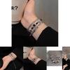 Unique Alloy Bracelet With Geometric Irregular Patterns For Students And Couples