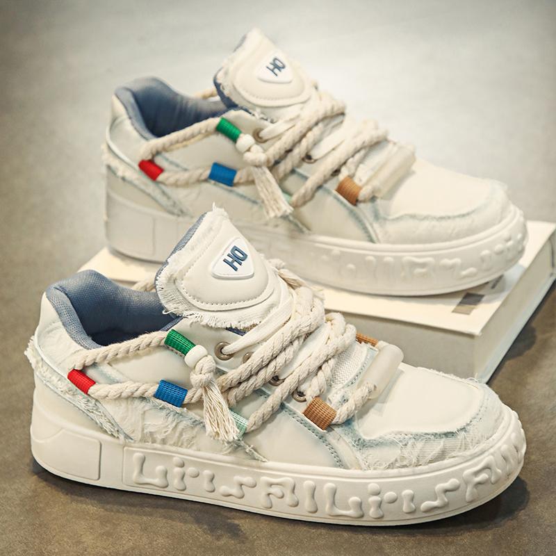 Comfortable Men's Sneakers 2024 New Spring Men Casual Shoes Fashion Lightweight Outdoor Breathable Walk Shoe For Man Thick Sole